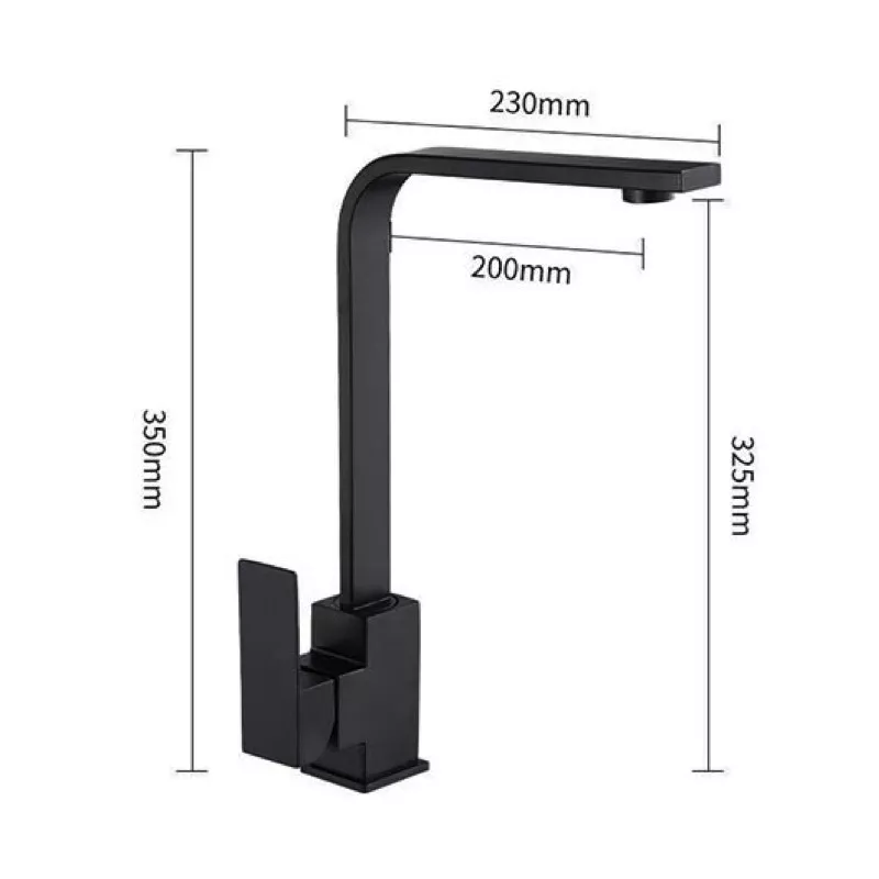 Змішувач для кухні WEZER PRO4A-02-BLACK