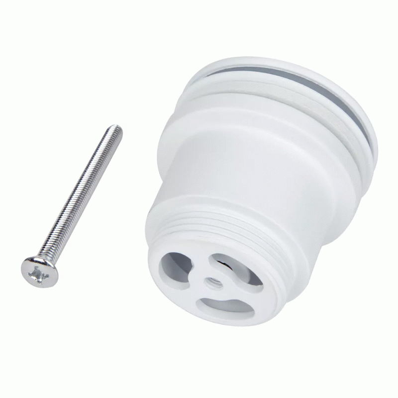 Донный клапан WEZER WHR-104-W, автомат, Ø63мм 1 1/4", белый