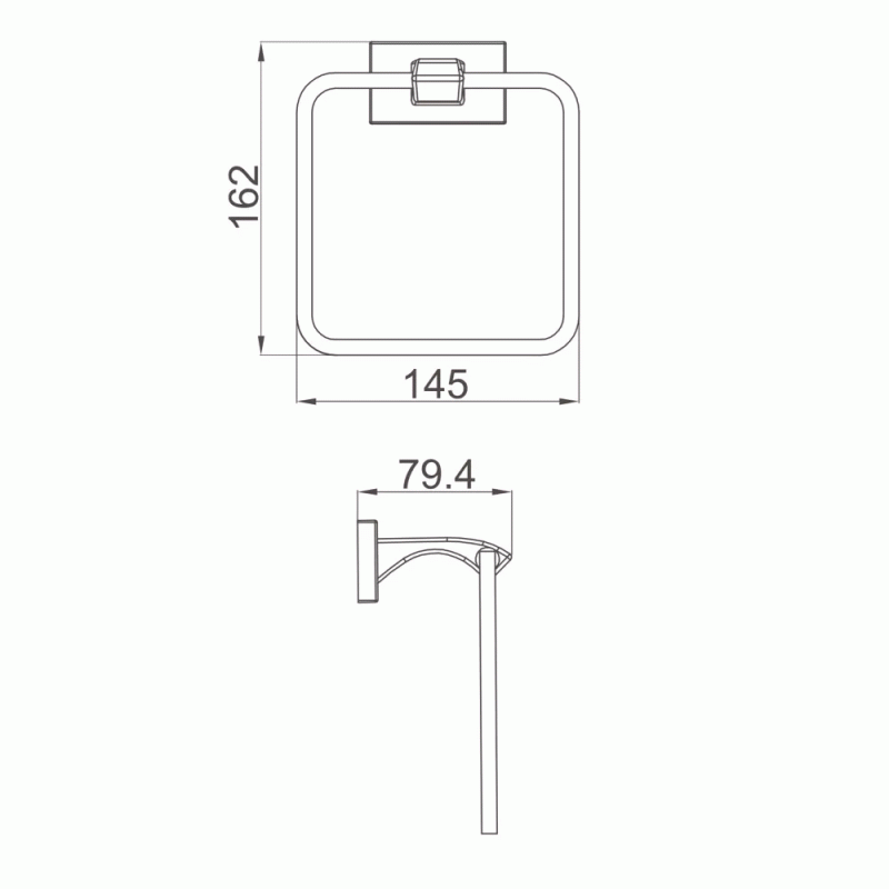 Полотенцедержатель GAPPO G0704-9, оружейная сталь