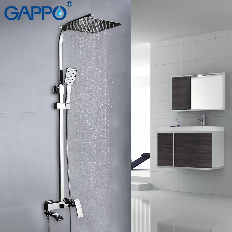 Душевая система GAPPO G2407, излив - переключатель на лейку, хром