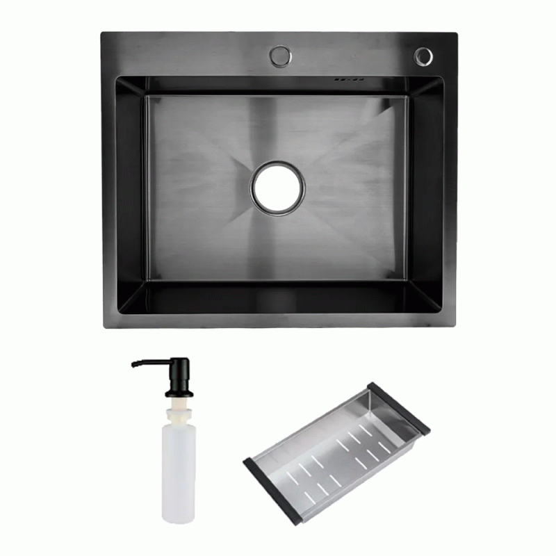 Мийка для кухні ITAL 600x500x215мм (3.0/0.8мм) ID 6050-B PVD Black