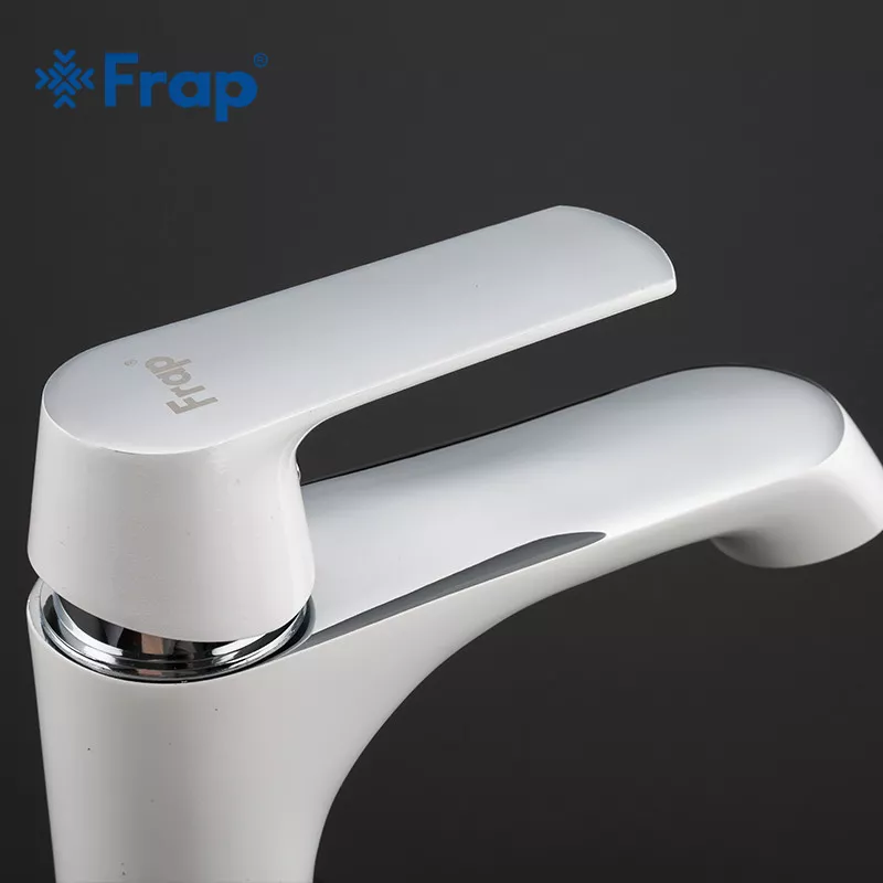 Смеситель для умывальника Frap F1031, белый/хром