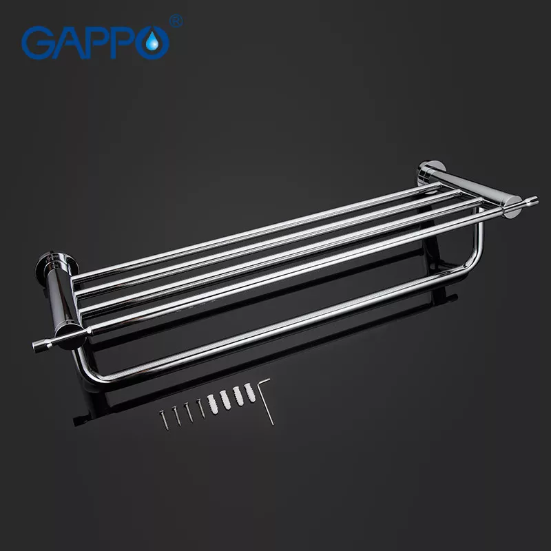 Полиця з тримачем для рушників GAPPO G1824, хром, 580 мм