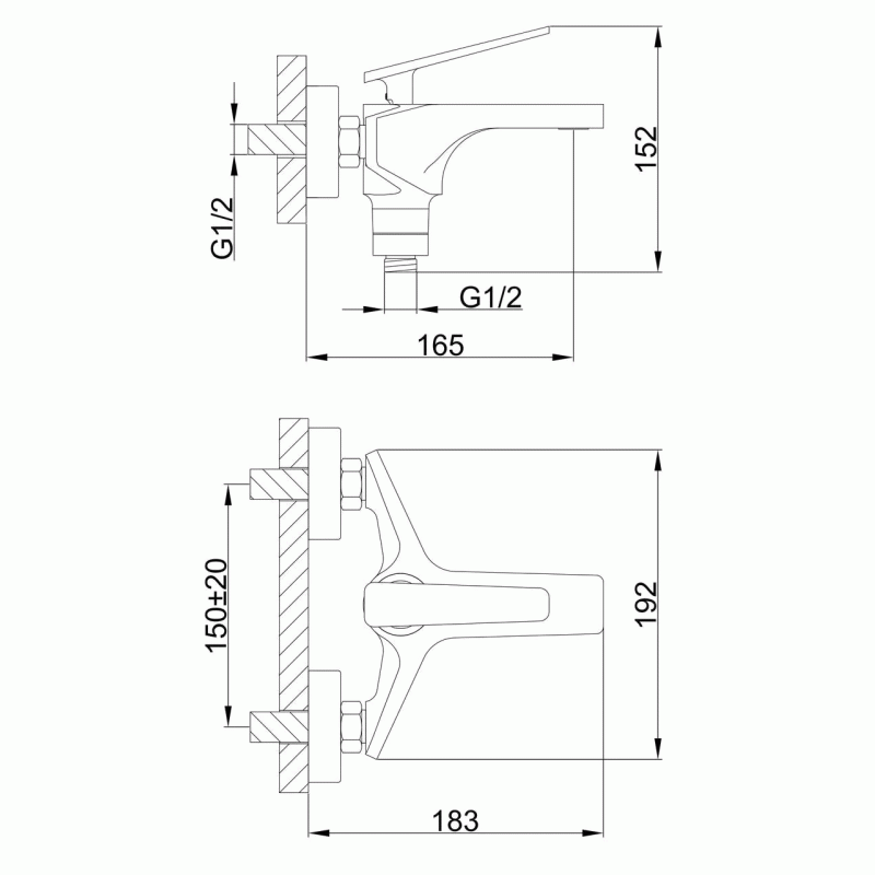 Смеситель для ванны Frap F3258, белый/хром