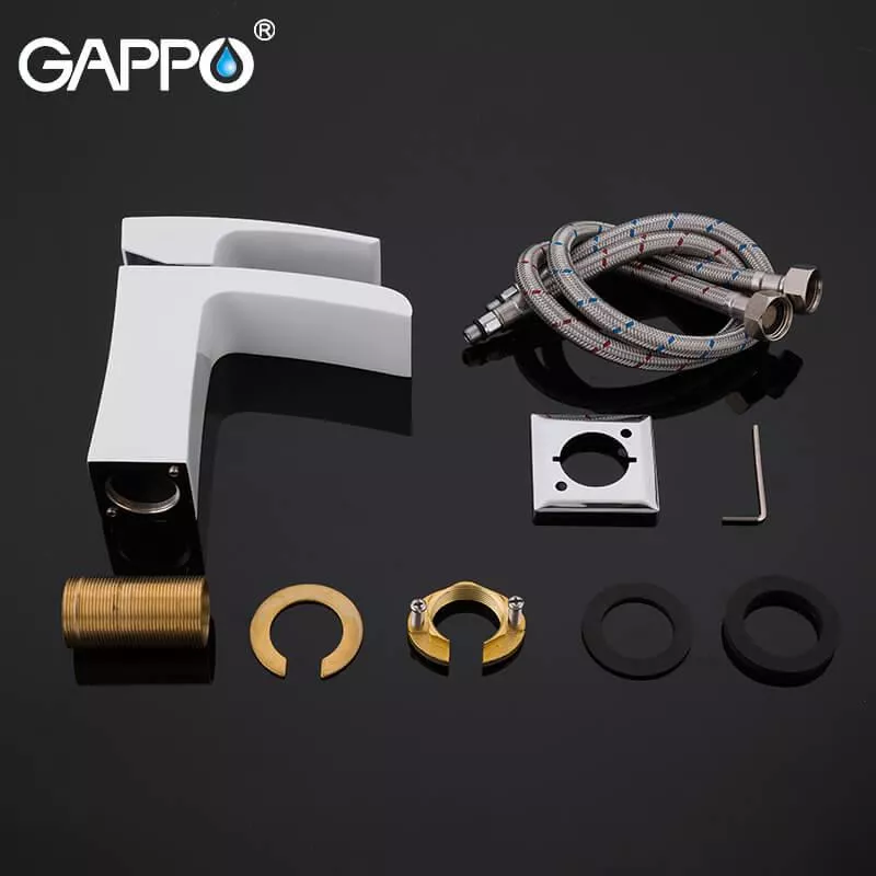 Смеситель для умывальника GAPPO G1007-30, белый/хром