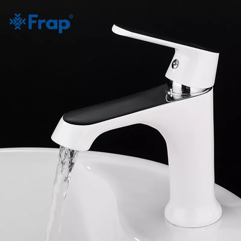 Смеситель для умывальника Frap F1031, белый/хром