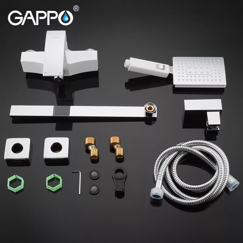 Смеситель для ванны GAPPO G2207-7, белый/хром