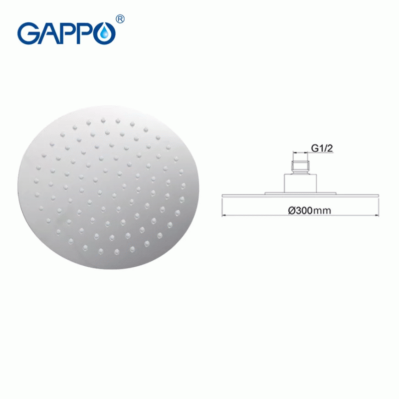 Тропический душ GAPPO G29, Ø200 мм, нержавеющая сталь, хром