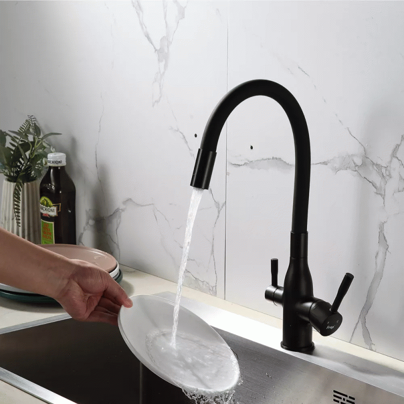 Смеситель для кухни под фильтр Frap F4396-6 с гибким изливом