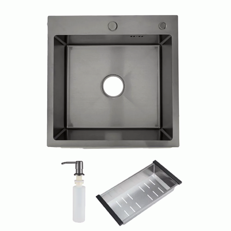 Мийка для кухні ITAL 500x500x215мм (3.0/0.8мм) ID 5050-G PVD Grey