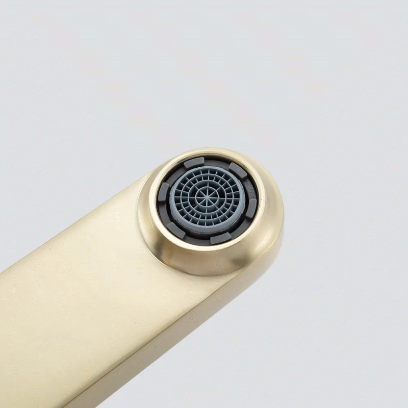 Змішувач високий GAPPO G1010-23 для накладного умивальника, золотий сатин