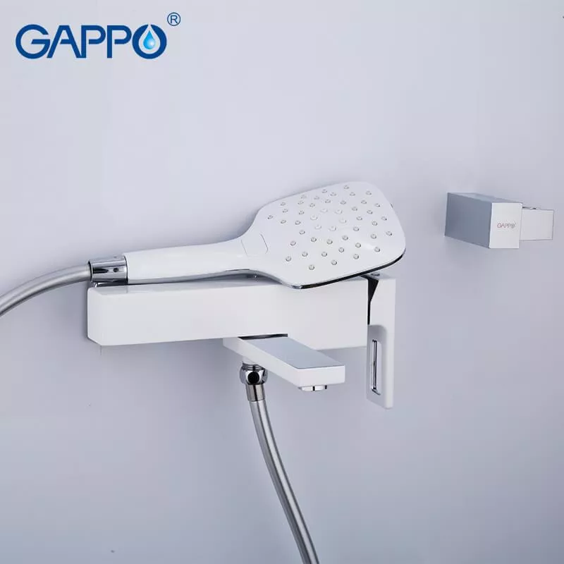 Смеситель для ванны GAPPO G3217-8, белый/хром