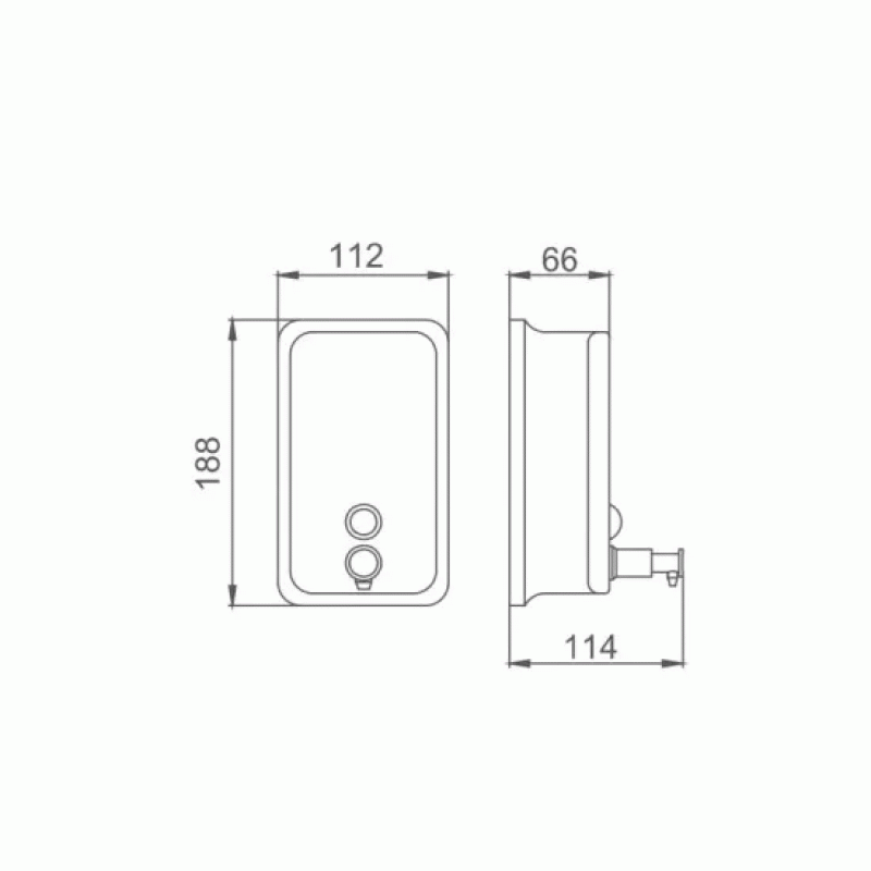 Диспенсер для мила Frap F402, хром, 800 мл