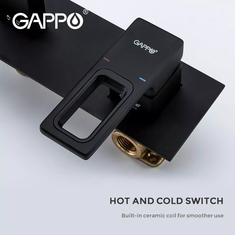 Смеситель для умывальника GAPPO G1017-16, черный