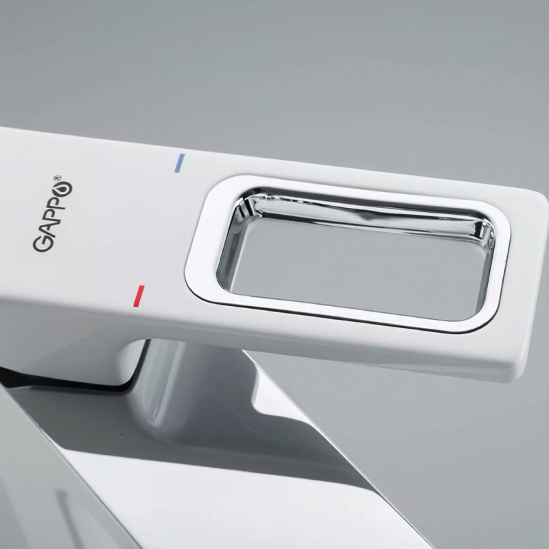 Смеситель для умывальника GAPPO G1017-2, белый/хром