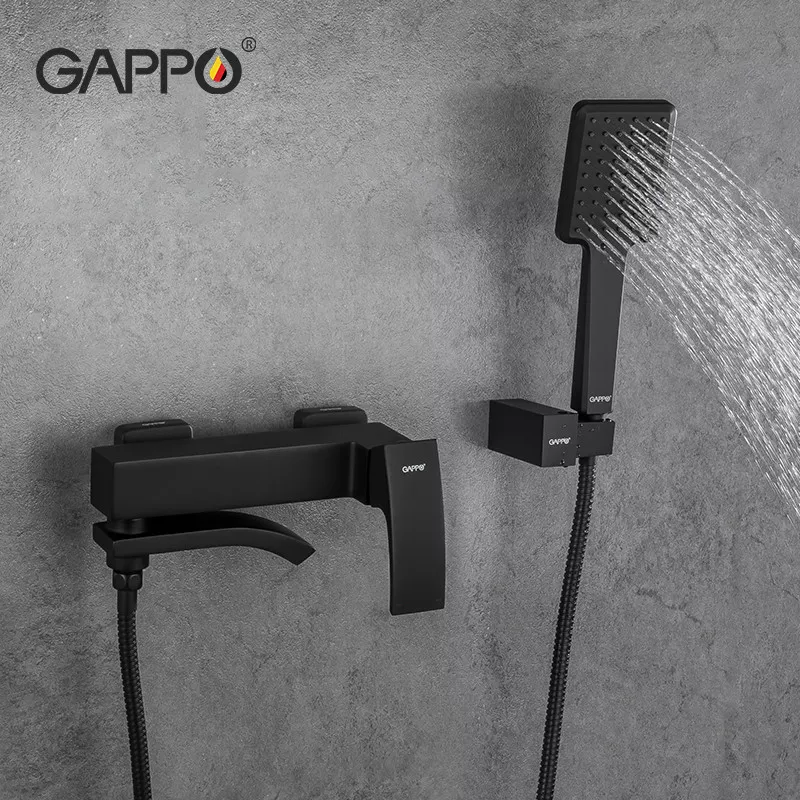Змішувач для ванни GAPPO G3207-6, чорний