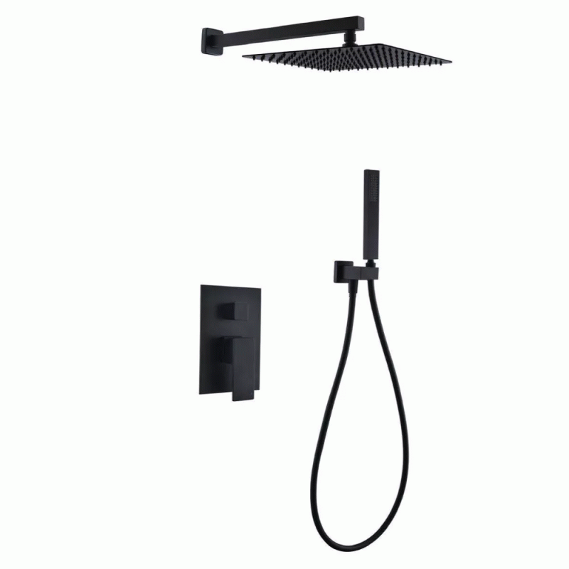 Встраиваемая душевая система WEZER PRO17B-02-BLACK, нержавеющая сталь, черный