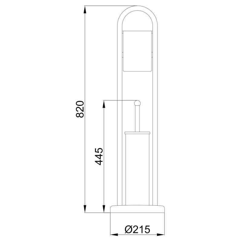 Ерж напольный с бумагодержателем Frap F903, хром