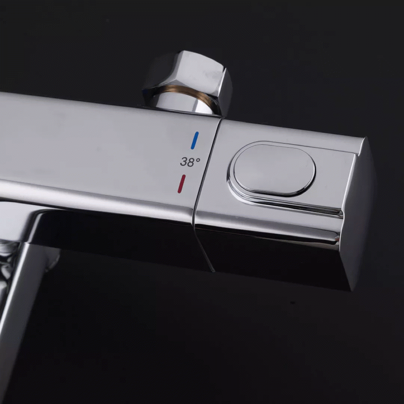 Душова система з термостатом GAPPO G2491, вилив - перемикач на лійку, хром