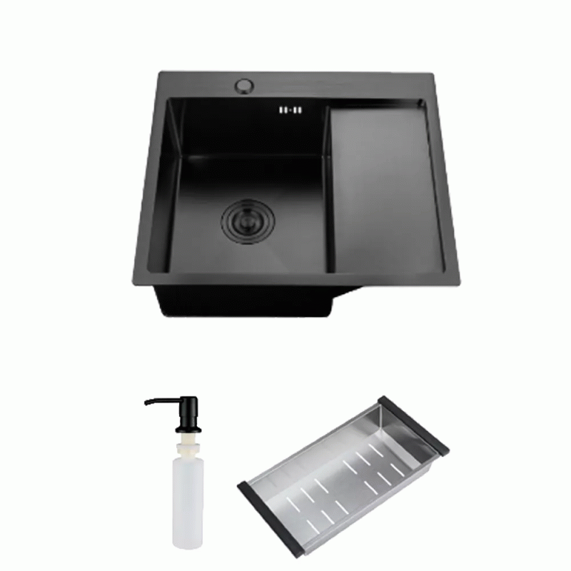 Мийка для кухні ITAL 580x510x215мм (3.0/0.8 мм) ID 5851 L-B PVD Black