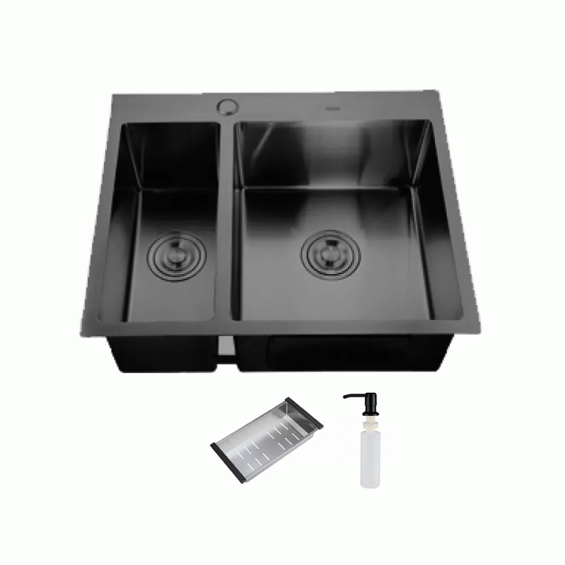 Мойка для кухни ITAL 575x485x215мм (3.0/0.8мм) ID 575 485-B PVD Black