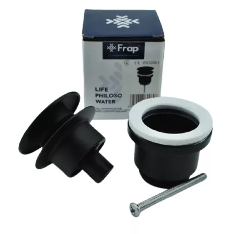 Донний клапан Frap F62-7 натискний, 1 1/4", чорний