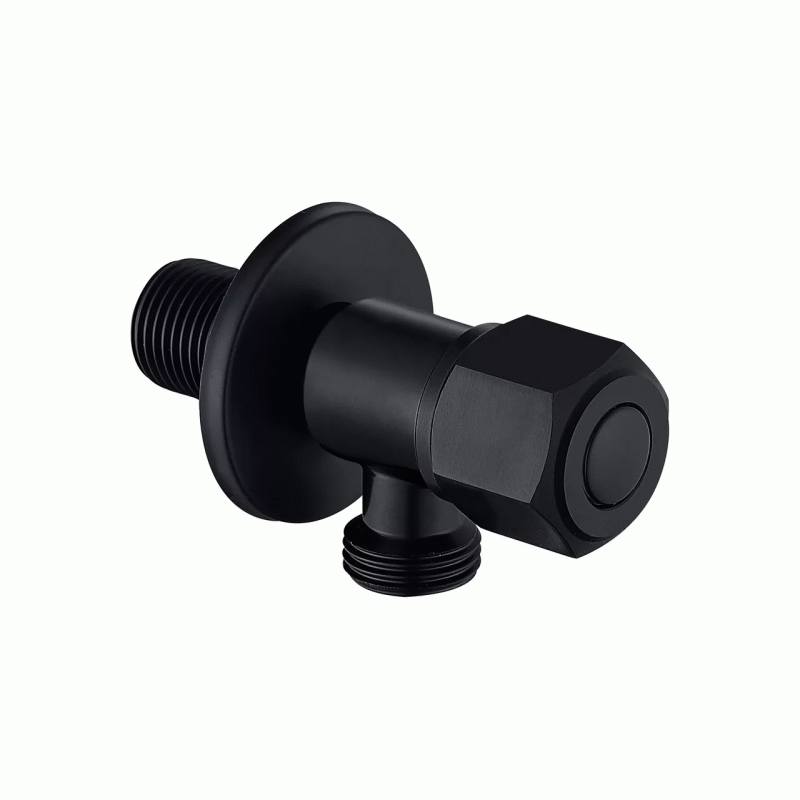 Кран приборный WEZER SOL21В-16-BLACK 1/2"x3/4" нержавеющая сталь, черный