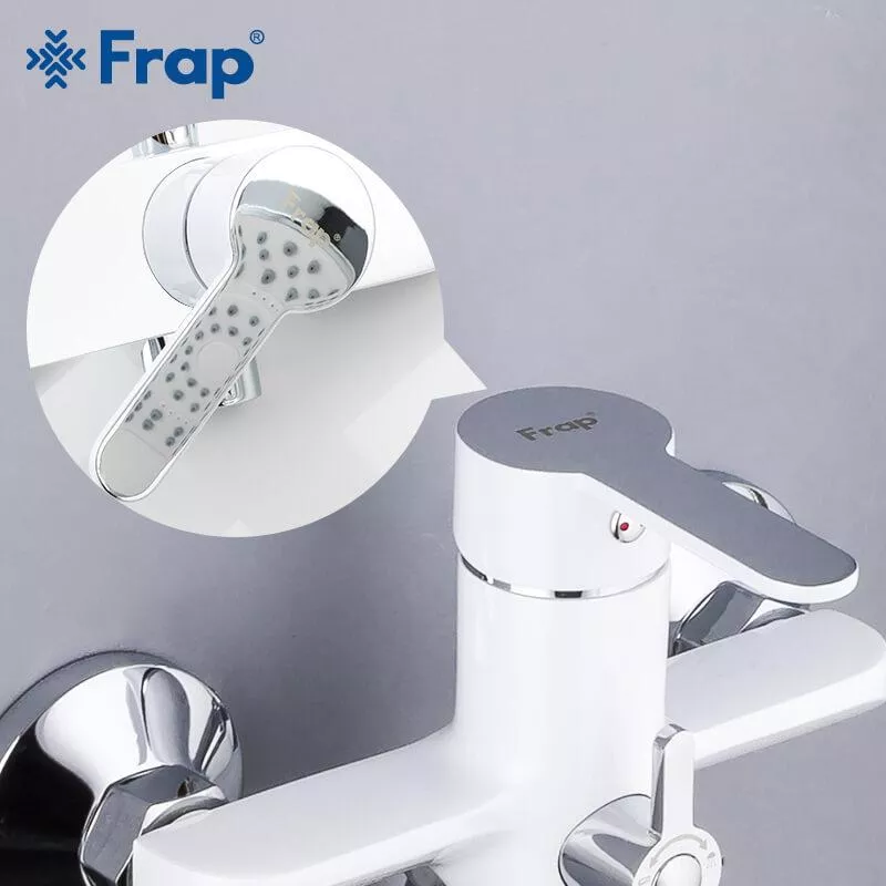 Змішувач для ванни Frap F2241, білий/хром