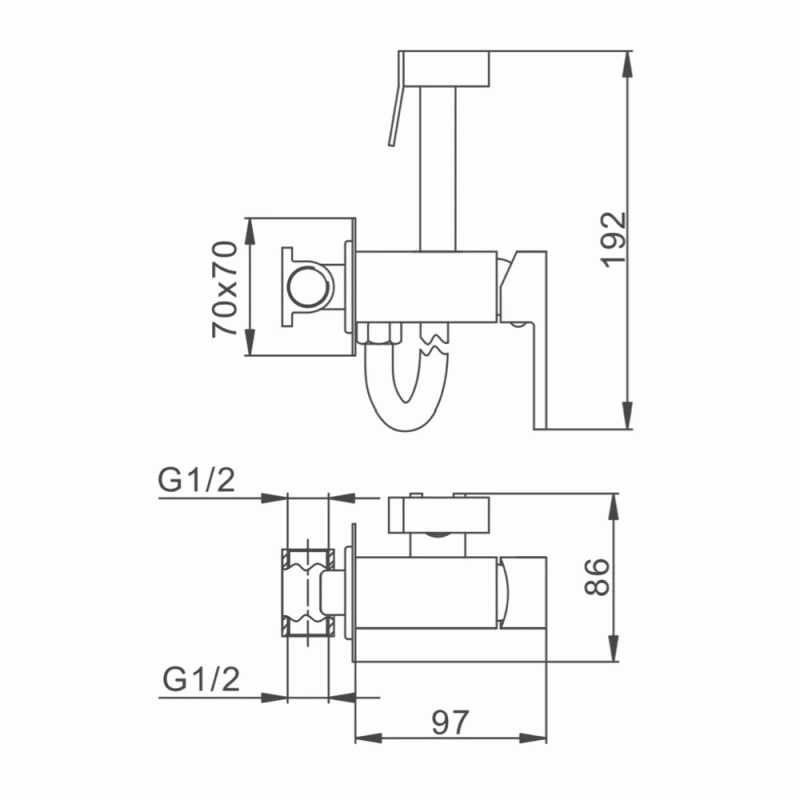 Гігієнічний душ Frap F7506-6, чорний