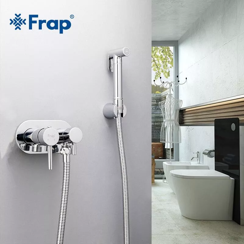 Гигиенический душ Frap F7508 с приборным краном 1/2", хром