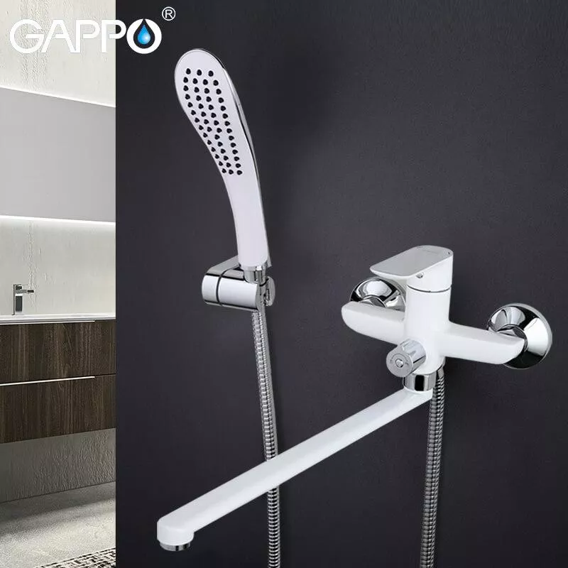 Смеситель для ванны GAPPO G2248, белый/хром