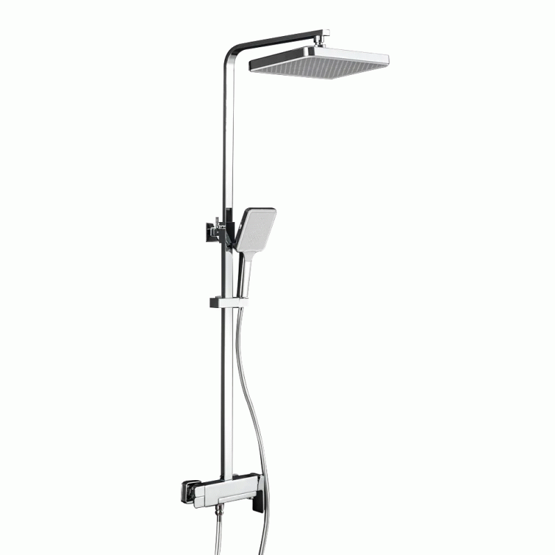  Душевая система с тропическим душем и смесителем Frap F2490 хром