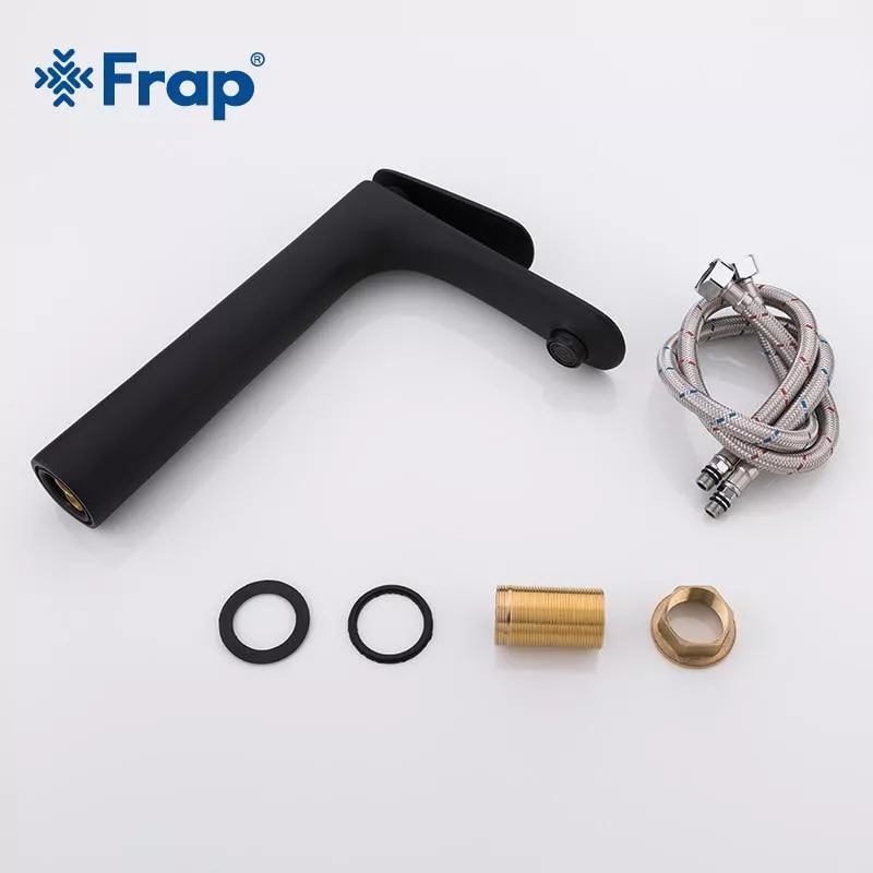 Смеситель для умывальника Frap F1052-57 высокий, черный