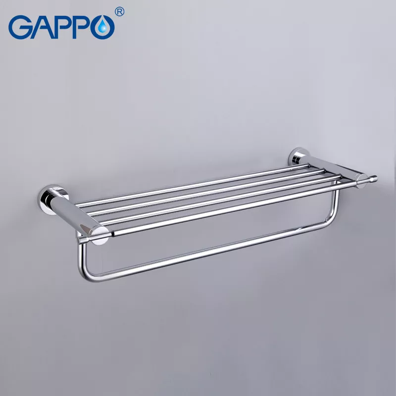 Полиця з тримачем для рушників GAPPO G1824, хром, 580 мм