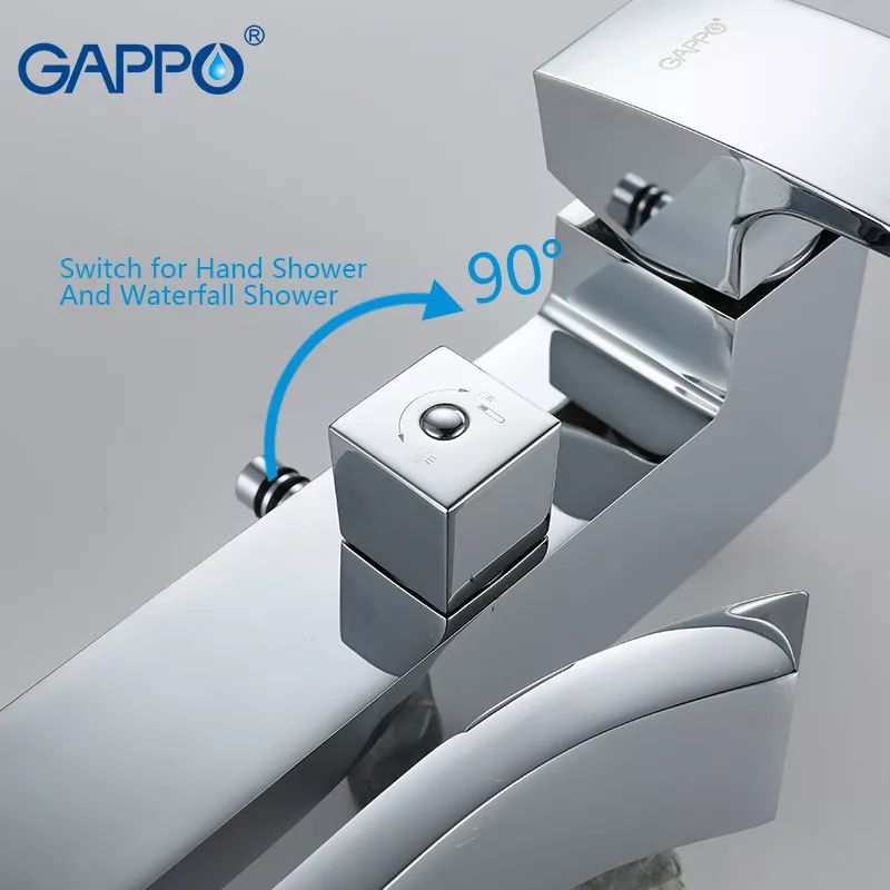 Душевая система GAPPO G2407, излив - переключатель на лейку, хром
