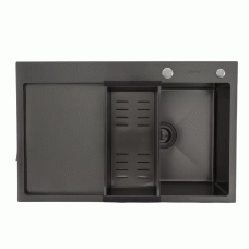 Кухонная мойка GAPPO GS7850-6R накладная 780x500 мм поверхность PVD, чаша правая