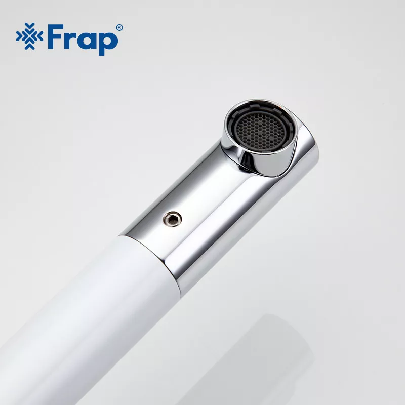 Смеситель для умывальника Frap F1052-15 высокий, белый/хром